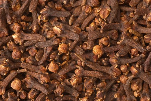 Food background, full frame take of cloves