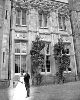 The Bride and Groom outside an Historic Building