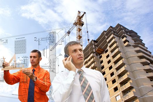 the collective of engineers-designers is carried out by construction plans 