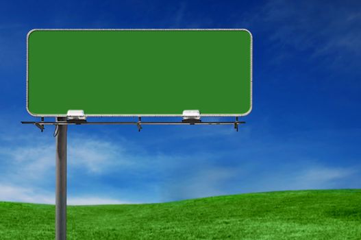 Outdoor Advertising Billboard Freeway Sign in Natural Setting