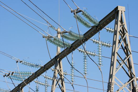 High voltage electric line connections