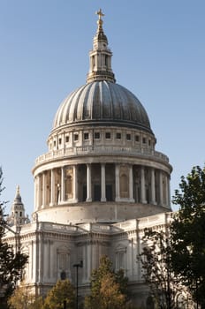 Cropped shot of Saint Pauls Cathedral in London, UK.