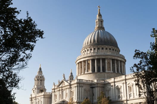 Cropped shot of Saint Pauls Cathedral in London, UK.