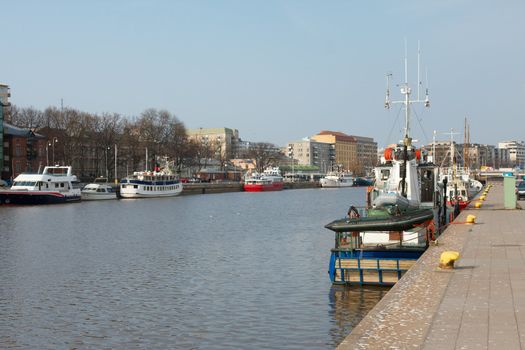 View of Turku, town in Finland