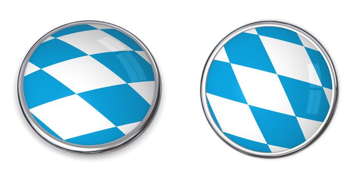 button style banner in 3D of Bavaria/Germany