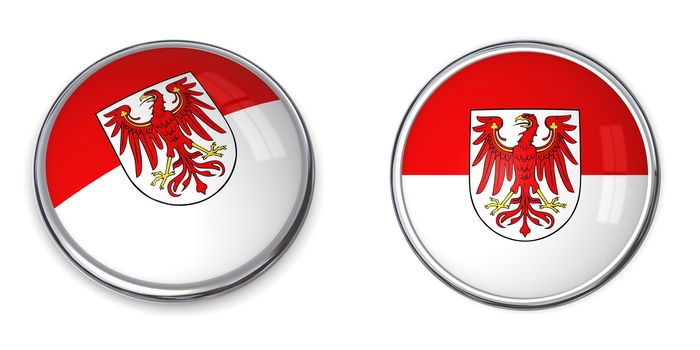 button style banner in 3D of Brandeburg/Germany