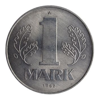 1 Mark coin from the DDR (East Germany) - Note: no more in use since german reunification in 1990