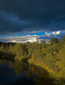 autumn river Sigulda Latvia Latvija