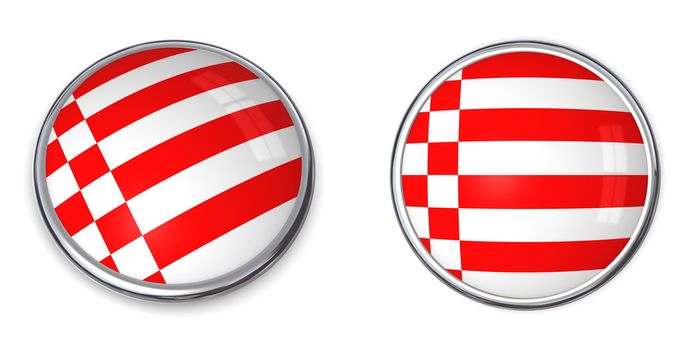 button style banner in 3D of Bremen/Germany