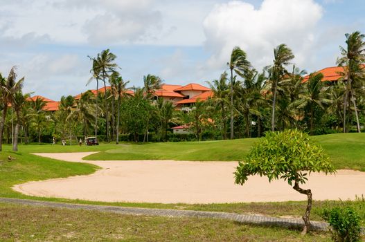 The golf course of resort