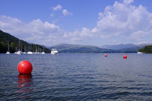 Lake Windermere in Lake District National Park Cumbria England