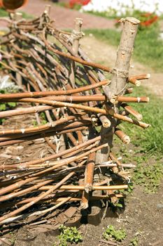 Photo of a protection from wooden rods