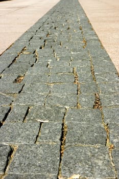 Photo of road laid out by a stone