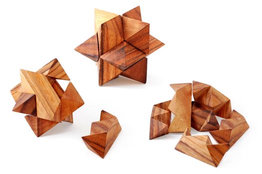wood puzzle for trening organization and creativity
