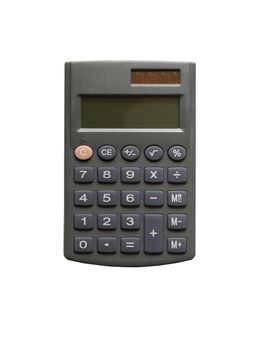 Calculator isolated on white background with clipping path