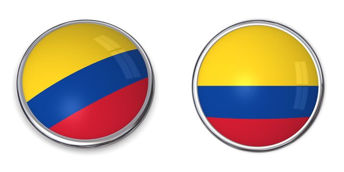 button style banner in 3D of Colombia