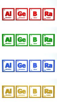 word created of chemical symbols