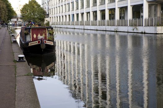Boat. Regent canal. Shoreditch. London