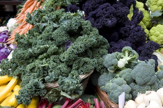 Greengrocery. Food market. Vegetables. pumpkin