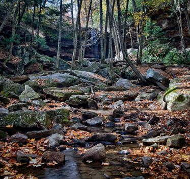 Cucumber Falls in Ohiopyle state park in Pennsylvania