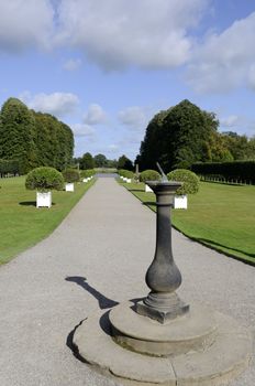 Formal gardens at Erddig Hall in Wrexham Wales UK