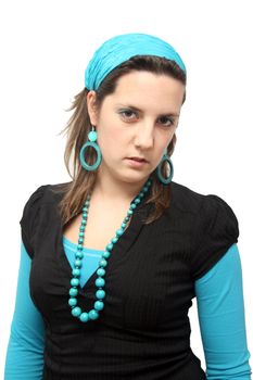 beautiful gypsy girl in blue