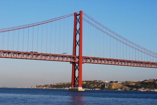 old Salazar Bridge in Lisbon, Portugal