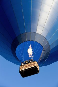 Blue air balloon overhead