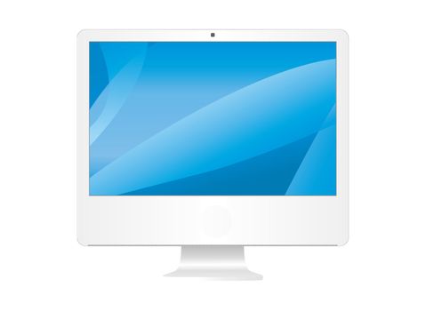 PC LCD monitors in the white background