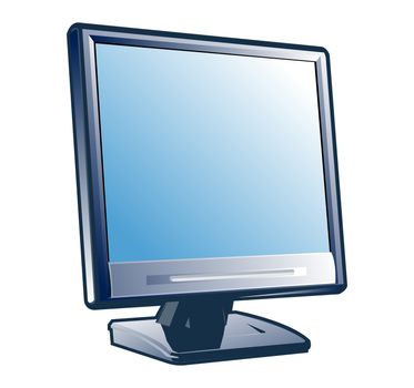 PC LCD monitors in the white background