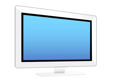 PC LCD monitors in the white background