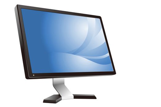 PC LCD monitors in the white background