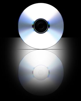 Blank Disc with layout for presentation on black background (Label Path Included)