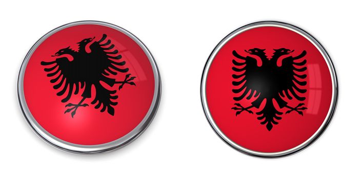 button style banner in 3D of Albania