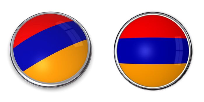 button style banner in 3D of Armenia