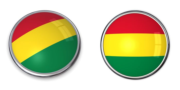 button style banner in 3D of Bolivia