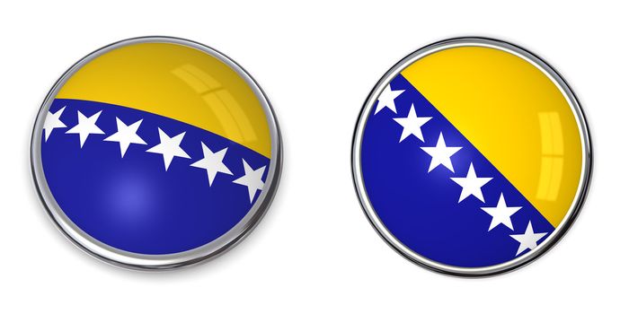 button style banner in 3D of Bosnia Herzegovina