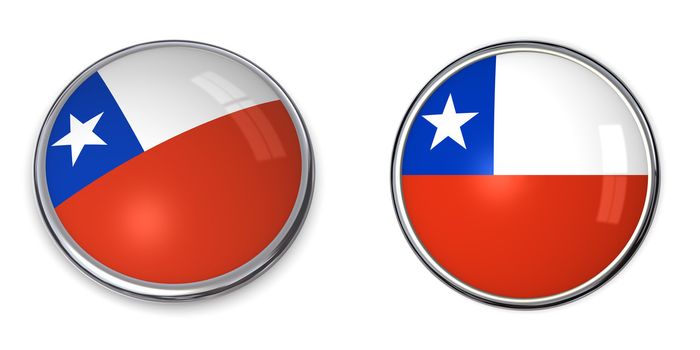 button style banner in 3D of Chile