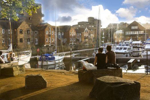 St Katharine Docks. London. Uk. Summer time