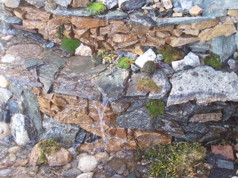 Garden with stones and cascading brook (second)