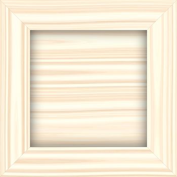 square structured frame in light wood color