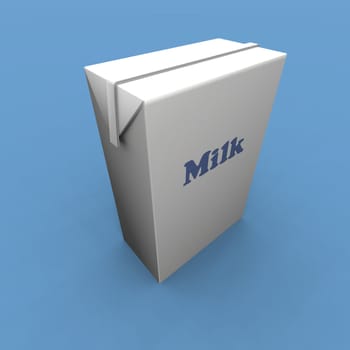 a 3d render of some milk  pack