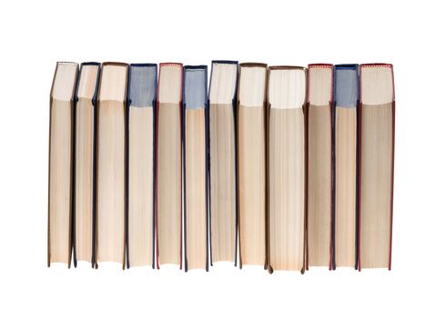 Book stack isolated on white. With clipping path.