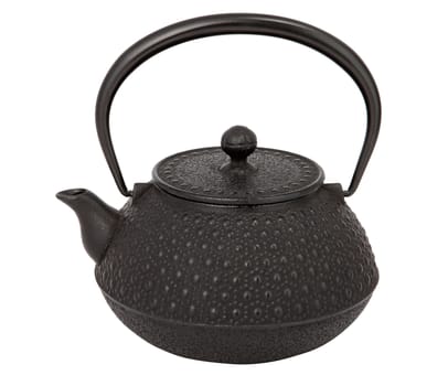 Typical asian teapot on white background. With clipping path.
