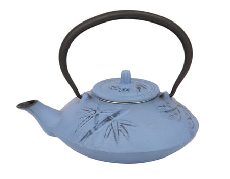 Typical asian teapot on white background. With clipping path.