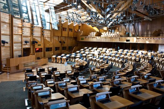 Interiors of Edinburgh Parliament, built in 2004