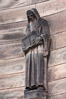 Statue of Christian monk in Edimburgh castle - Scotland