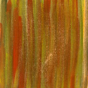 red, brown and green hand painted watercolor abstract with scratch texture, self made