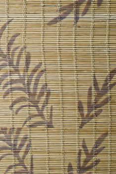 Bamboo mat on a white background.