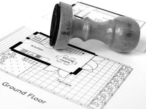 Technical architectural CAD drawing